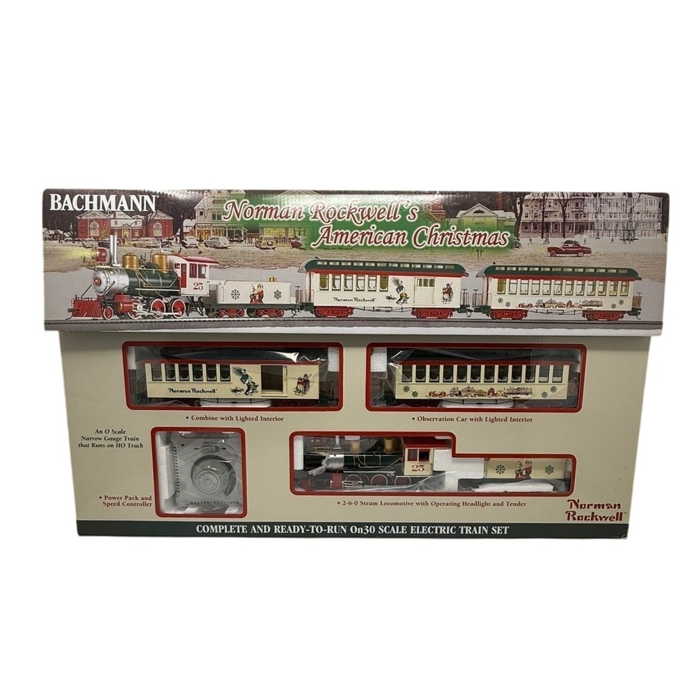 Bachmann Spectrum On-30 Norman Rockwell American Christmas Train Set 25023